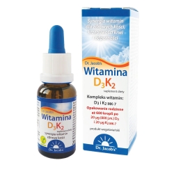 Witamina D3+K2 w kroplach 20ml Dr Jacobs